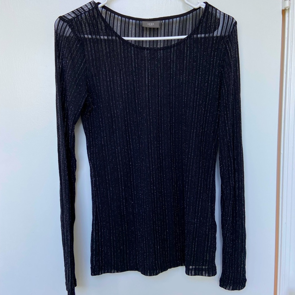 A glittery see through long sleeve from Ichi